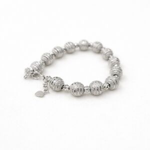 Elegant Silver Beaded Bracelet